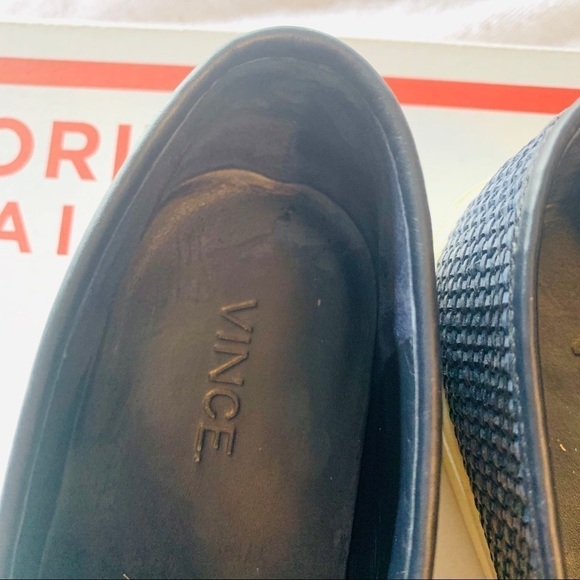 VINCE• Blue Preston Slip Ons Sneakers - Picture 6 of 10